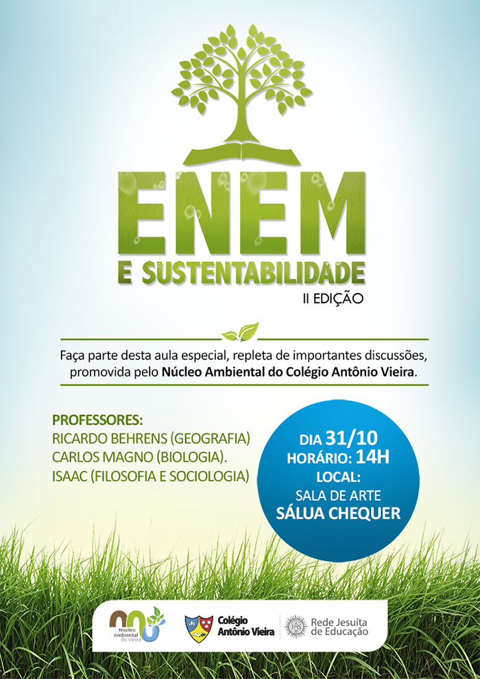 2ª edição do evento ‘ENEM e Sustentabilidade’ ocorre no dia 31/10