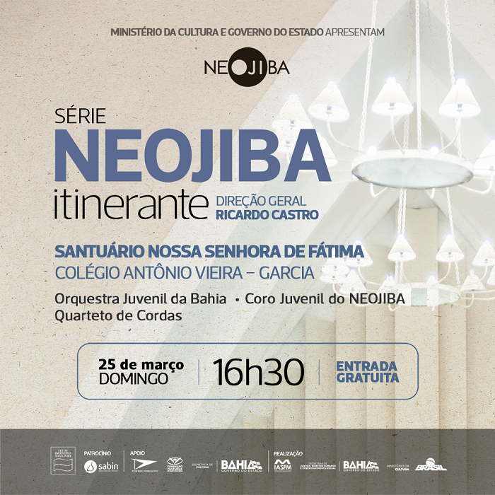 Neojiba apresenta projeto itinerante no Santuário Nossa Senhora de Fátima