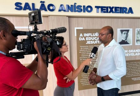 TV Bahia faz reportagem no Vieira sobre Anísio Teixeira, patrono da educação pública brasileira