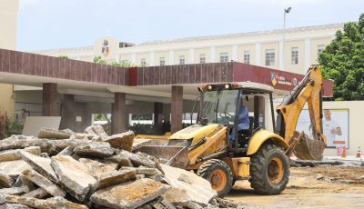 Obras no Vieirão seguem em ritmo acelerado para a volta às aulas